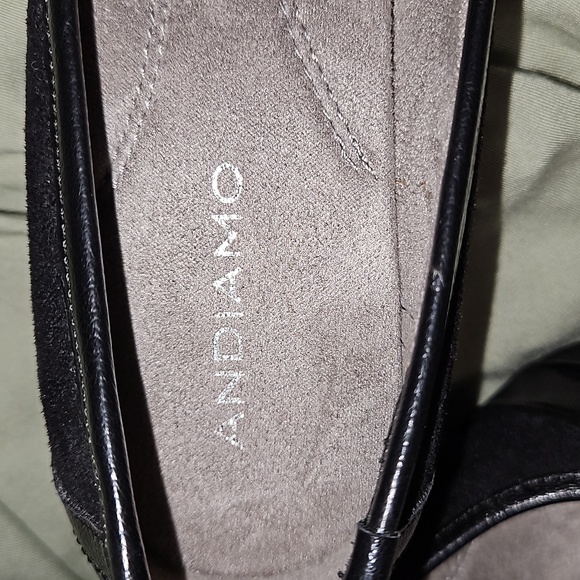 ANDIAMO Belle Black Faux Leather Low Heel Shoes-Comfort Technology-Size 7M - Picture 4 of 11